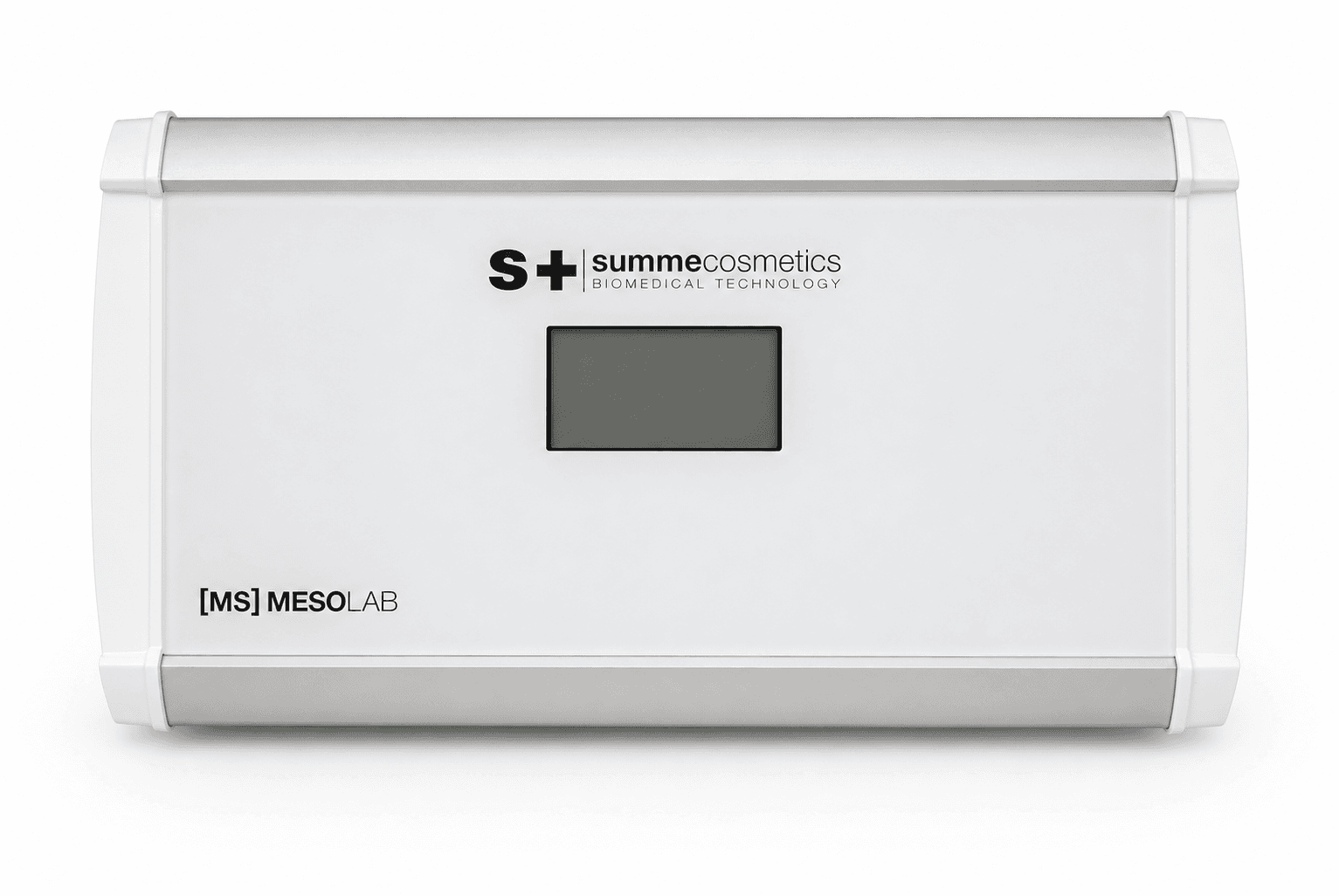 KI-bearbeitete Produktdarstellung des tatsächlich eingesetzten SUMMECOSMETICS MS MESOLAB Geräts